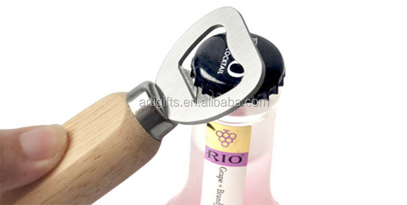 Wholesale good quality wood handle bottle openers