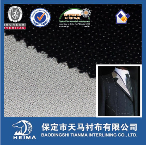 Chinese manufacturer adhesive woven polyester interlining fabric and lining 8305