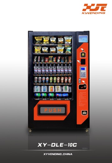 Snacks and Drinks Vending Machine with Coin Acceptor/Bill Acceptor/Credit Card Reader