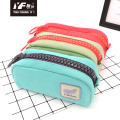 Popular simple color embroidery partysu pu pencil case