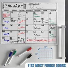 Custom dri eras fridge magnetic calendar