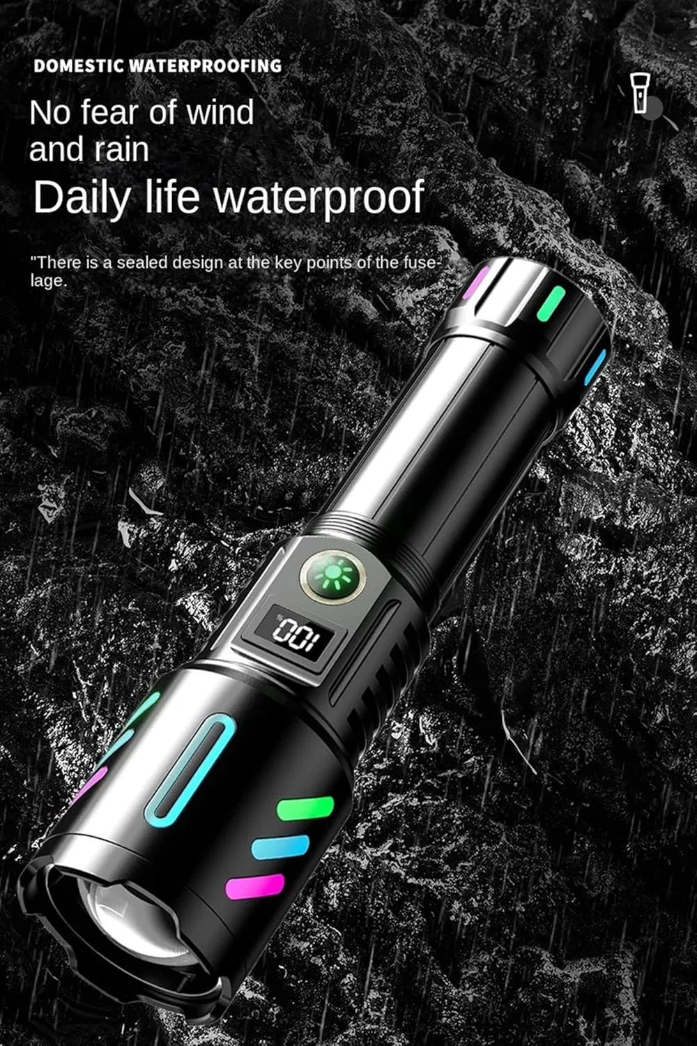 5-Mode Tactical LED Handheld Flashlight with Adjustable Focus