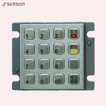 IVandal Resistant Compact Metal Keypad Encrypting Pinpad