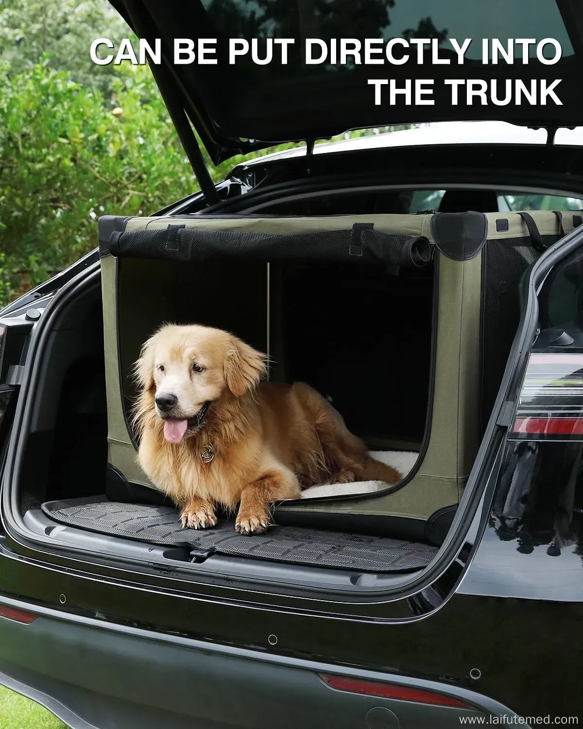 Brighthomey 36 Inch Collapsible Travel Crate for Medium to Large Dogs