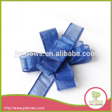 Dark Blue sheer organza ribbon bows for packaging