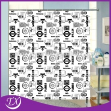 100% Polyester Fabric Paris Style Shower Curtains