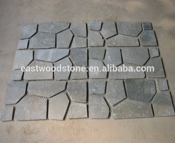 flagstone mat mesh stone tile,rusty slate flag stone