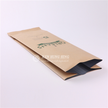 SGS Approved Gusset Aluminum Foil Brown Kraft Paper Coffee Bags