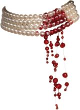 Blood Pearls Necklace Vampire Choker Party Costume Women