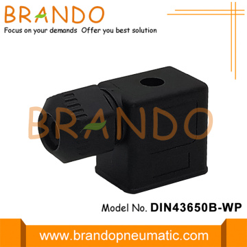 Αδιάβροχο 2p+E MPM Black Selenoid Valve Connector DIN43650B