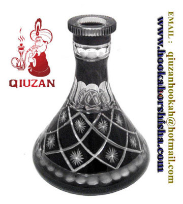 Beautiful Large Black And White Pattern Hookah Bottle