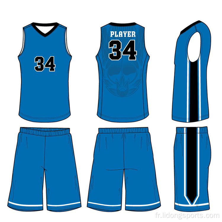 Uniforme de basket-ball de conception sur mesure rapide sec