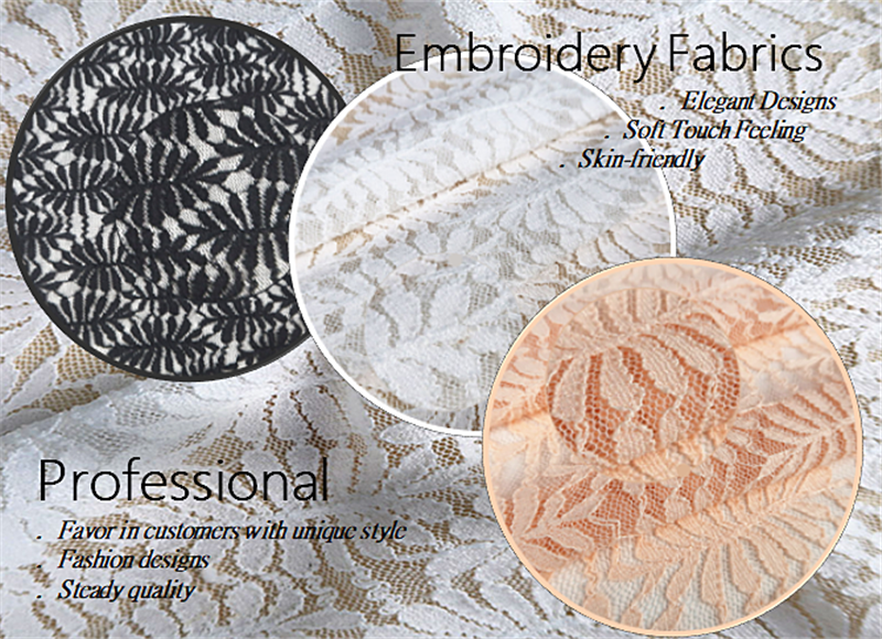 Spandex Nylon Embroidery Lace Blouse Dress Fabric (2)