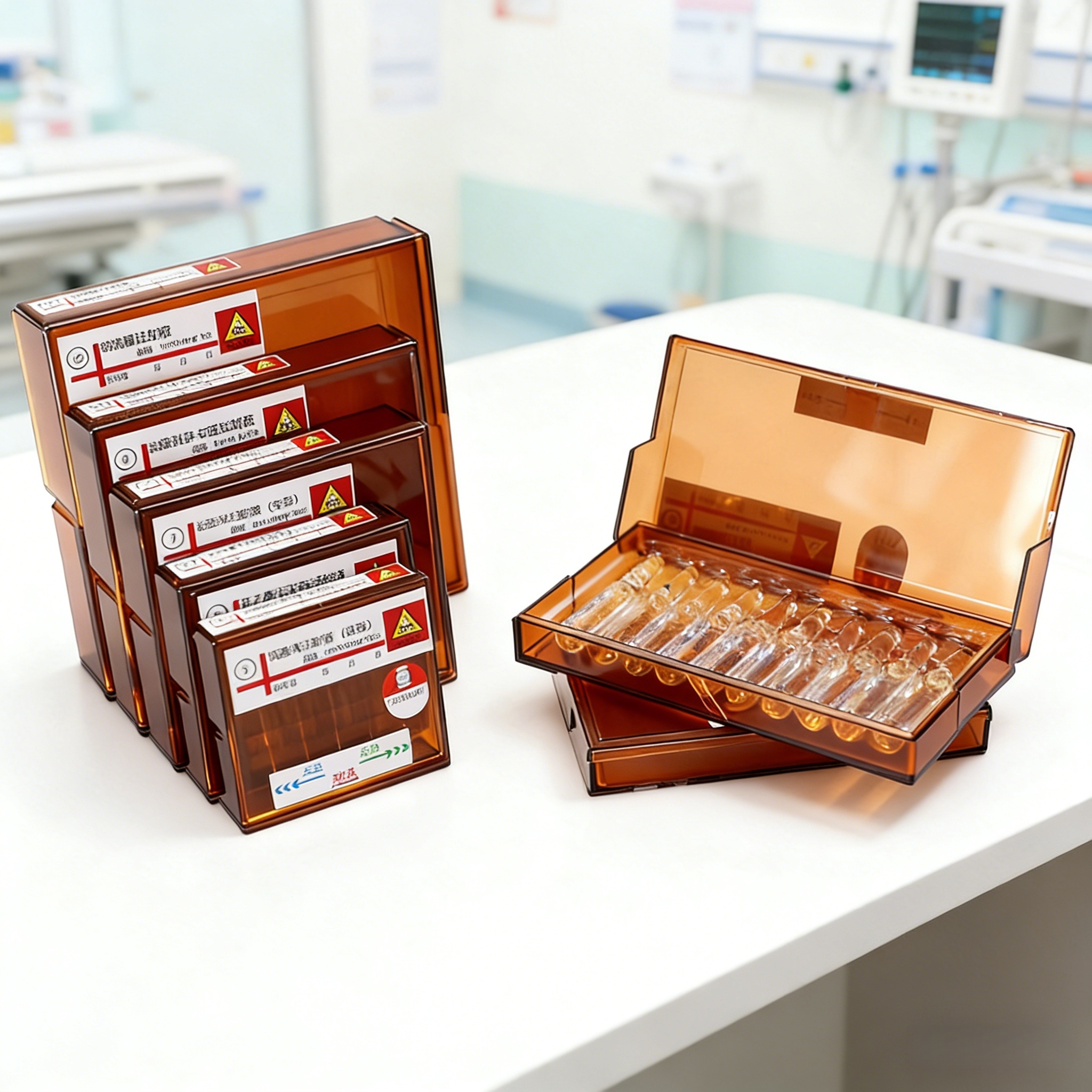 caixa porta ampola ampoule holder box