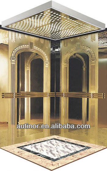 Titanium Passenger Mirro Finish Elevator