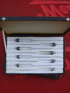 Set of 6 Hydrometers for Petroleums