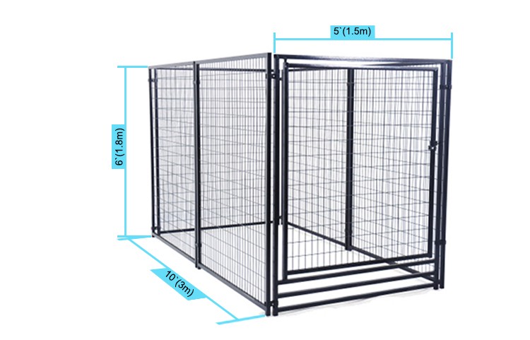 Hot Dip Galvanized Dog Fence PVC Powder Coated Dog Kennel Welded Wire Mesh Chain Link Fence Metal Dog For USA AUS Market