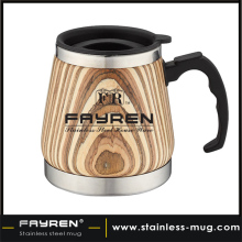 Beer mug stainless steel earthenware wood beer mug