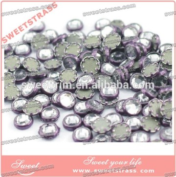 SS16 Hot fix Purple Rim Rhinestones for clothing