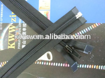 3# 5# 8# non lock nylon coil teeth zipper for briefcase