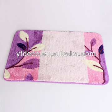 Spring leavesl style acrylic tufted bath mat