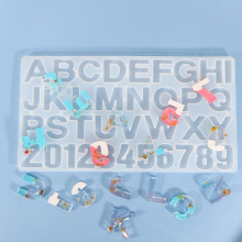 Handmade DIY Crystal Pendant: Lowercase Letter Jewelry with Epoxy Silicone Mold