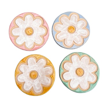 Daisy Floral Coasters - Personalized Ceramic Coasters (Set of 4)