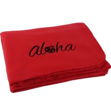 Amazon hot sell  polar fleece comfort throw embroidery gift blanket custom logo  hallmark blanket