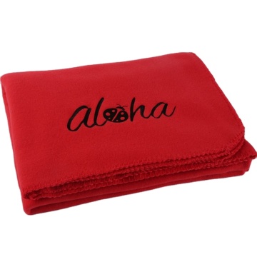 Amazon hot sell  polar fleece comfort throw embroidery gift blanket custom logo  hallmark blanket