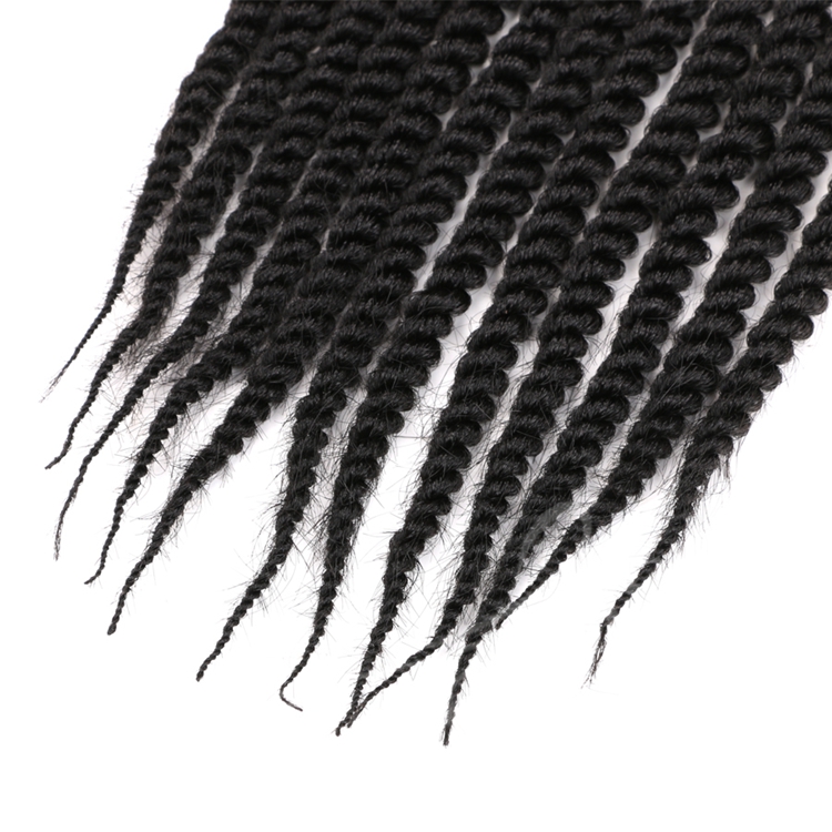 Kinky Curly Crochet Extension Passion Hand Made Short Black Pre Stretched Twist Hair Synthetic Braiding Wig
