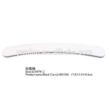 Curved Banana Shaped Nail Files Abrasive White Color Nail Files