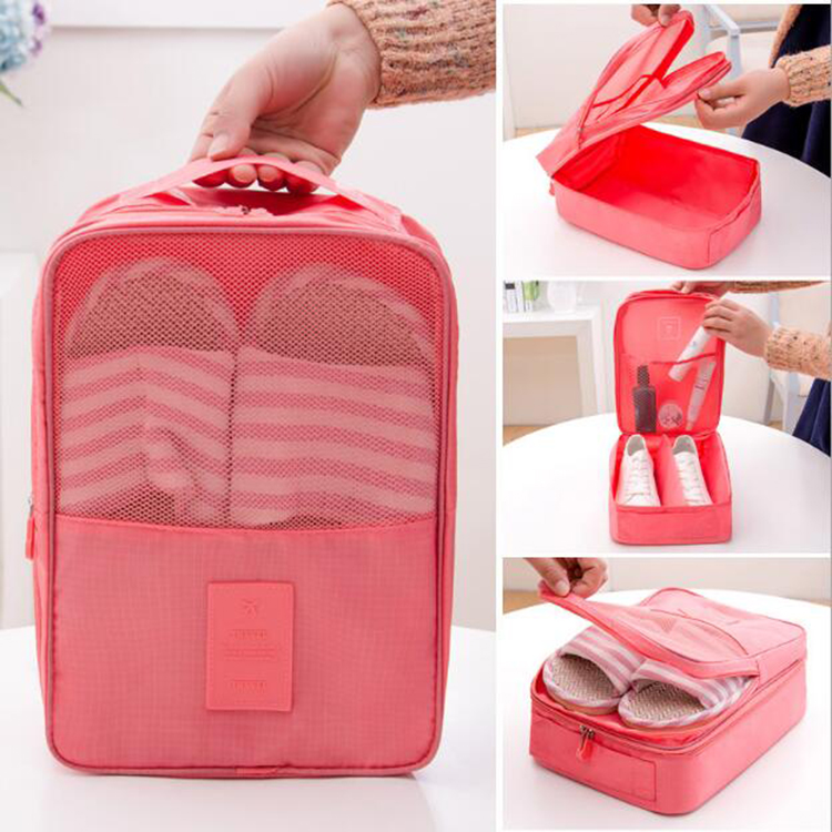 Wholesale factory price custom logo new style travel waterproof nylon tote folding shoes bag with handle