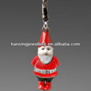 hot wholesale metal santa claus Charm