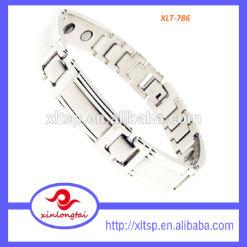 XLT-786 Wholesale Men's Silver Bracelet Silver Color Strong Magnetic Bracelet