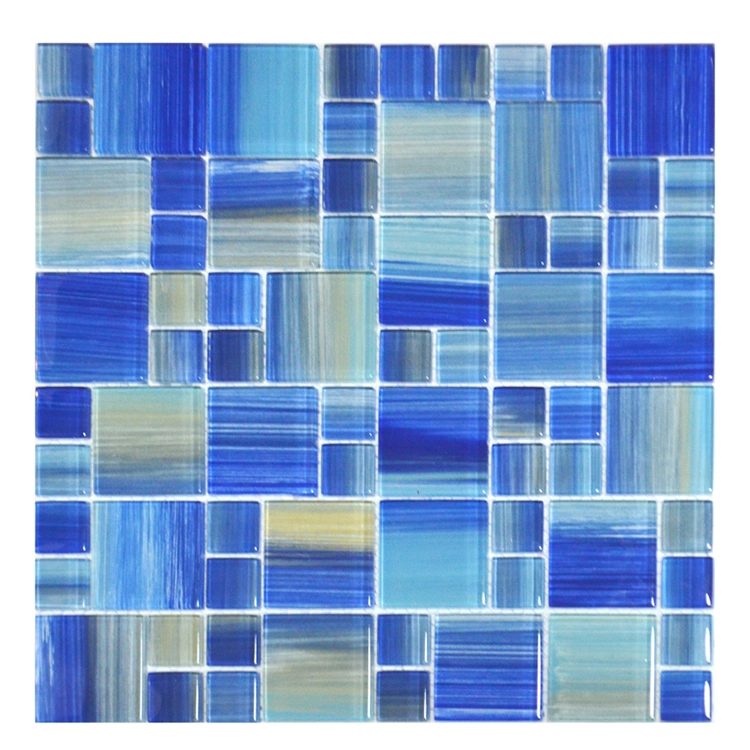 8mm Thick Colored Glaze Stained Glass Art Wall Tiles Mosaic