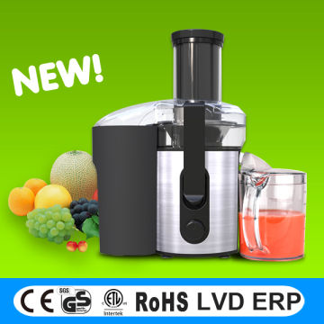 New design automatic juicer, big mouth whole fruit juicer with stainless steel housing