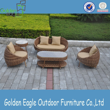 Durable Rattan Garden Outdoor Furniture med kuddar