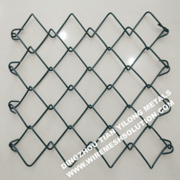 Green PVC Coated Chain Link Fence Frabric