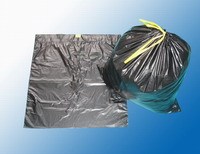Drawstring garbage plastic bag