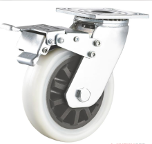 white nylon castor wheel