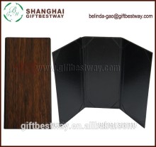 New style restaurant wood menu holder ,menu cover ,file folder