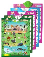 5 In 1 English Phonetic Charts Or Arabic Alphabet Chart For Kids Animal Learning, Eye Exam