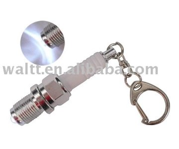 Auto Car Mini Spark Plug LED Torch Keychain