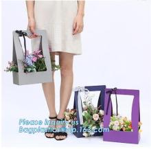 Paper flower carrier flower box packaging round flower box, flower carrier box Paper Florist Flower Box Packaging, Paper Bag Ca
