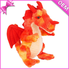 Popular Design Wholesale Soft dragon Colorful Red Plush dragon with wings