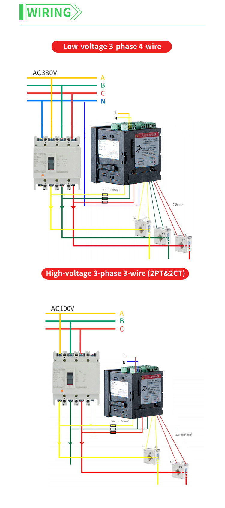 3 phase multifunction power meter