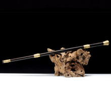 Black Gold Cane Sword Pattern Steel Handicrafts Blade Ebony Sheath Material Brass Accessory