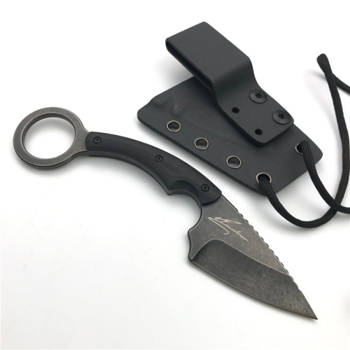 Fox Karambit Messer, feste Klinge mit Scheide