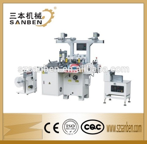 (SBM-320) 1-station hot stamping machine for paper & foil, automatic servo pulling high accuracy roll label sticker die cutter