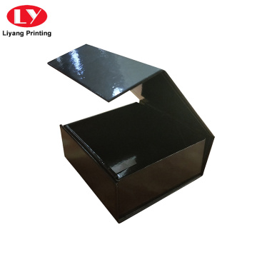 Custom Black Magnetic Folding Gift Box With Lid